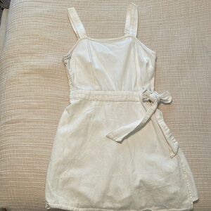 White Denim Romper